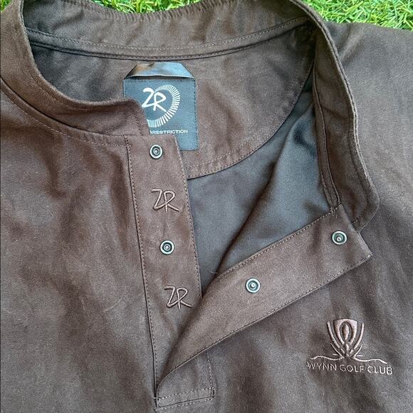 Zero Restriction MicroSuede Pullover Half Snap Golf Vest Wynn Las Vegas Logo L - Picture 5 of 10
